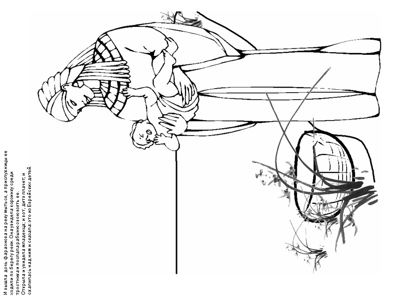 И вышла дочь фараонова на реку мыться, а прислужницы ее ходили по берегу реки.
